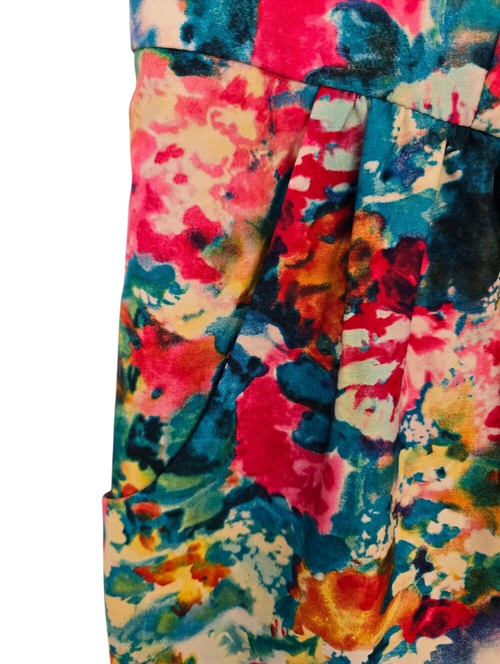 Anthropologie Maeve Watercolor Floral Sheath Dress Pockets Size 12 - Picture 3 of 8